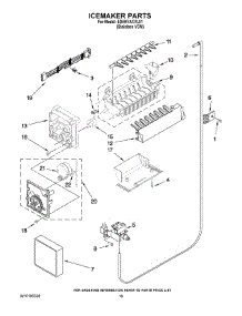 12 - Icemaker Parts parts for Whirlpool Refrigerator ED5HVAXVL01 from AppliancePartsPros.com