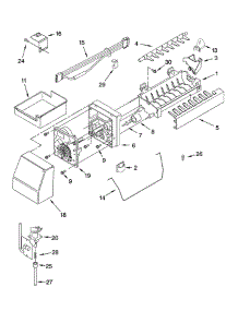 Icemaker parts for Whirlpool Refrigerator GB2SHDXPQ12 from AppliancePartsPros.com