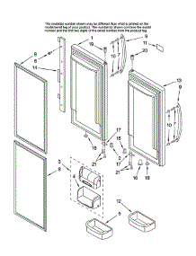Refrigerator Door parts for Whirlpool Refrigerator GX5SHTXTB11 from AppliancePartsPros.com