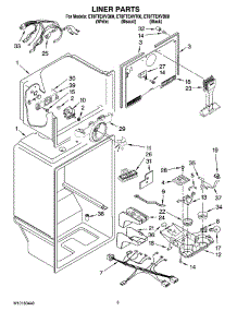 03 - Liner Parts parts for Whirlpool Refrigerator ET8FTEXVB00 from AppliancePartsPros.com
