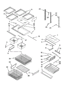Shelf parts for Whirlpool Refrigerator GX5FHTXTB11 from AppliancePartsPros.com