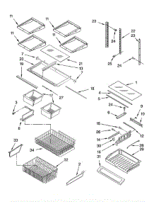 Shelf parts for Whirlpool Refrigerator GX5SHDXTS11 from AppliancePartsPros.com