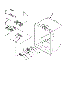 Refrigerator Liner parts for Whirlpool Refrigerator GB2SHDXPT12 from AppliancePartsPros.com