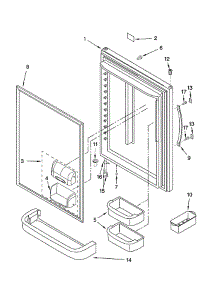 Refrigerator Door parts for Whirlpool Refrigerator GB2SHDXPT12 from AppliancePartsPros.com