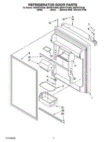 04 - Refrigerator Door Parts parts for Whirlpool Refrigerator GR2FHTXVL00 from AppliancePartsPros.com