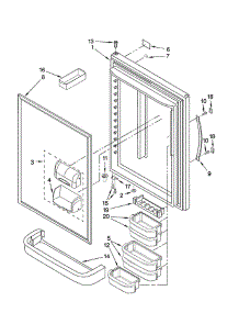 Refrigerator Door parts for Whirlpool Refrigerator GB9SHDXPQ12 from AppliancePartsPros.com