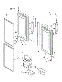Refrigerator Door parts for Whirlpool Refrigerator GX5SHDXTB11 from AppliancePartsPros.com