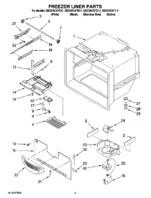 02 - Freezer Liner Parts parts for Whirlpool Refrigerator GB2SHDXTL11 from AppliancePartsPros.com