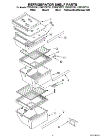 03 - Refrigerator Shelf Parts parts for Whirlpool Refrigerator ED5FHEXTB01 from AppliancePartsPros.com