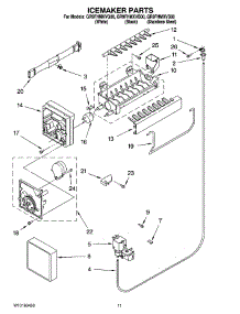 06 - Icemaker Parts parts for Whirlpool Refrigerator GR9FHMXVB00 from AppliancePartsPros.com