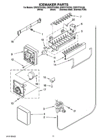 06 - Icemaker Parts parts for Whirlpool Refrigerator GR9FHTXVB00 from AppliancePartsPros.com