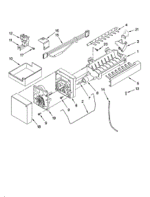 Icemaker parts for Whirlpool Refrigerator GB9SHDXPS12 from AppliancePartsPros.com