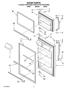 02 - Door Parts parts for Whirlpool Refrigerator ET8WTKXVT00 from AppliancePartsPros.com