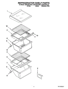 03 - Refrigerator Shelf Parts parts for Whirlpool Refrigerator ED5HVEXVQ01 from AppliancePartsPros.com