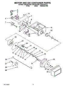 05 - Motor And Ice Container Parts parts for Whirlpool Refrigerator ED5HVEXVQ01 from AppliancePartsPros.com