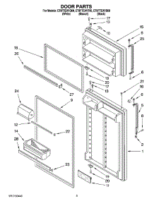 02 - Door Parts parts for Whirlpool Refrigerator ET8FTEXVT00 from AppliancePartsPros.com