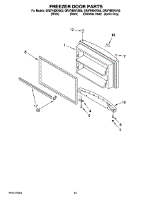 07 - Freezer Door Parts, Optional Parts parts for Whirlpool Refrigerator GR2FHMXVQ00 from AppliancePartsPros.com