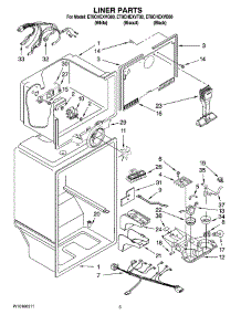 03 - Liner Parts parts for Whirlpool Refrigerator ET8CHEXVB00 from AppliancePartsPros.com