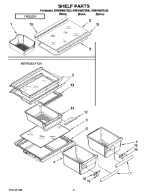 06 - Shelf Parts, Optional Parts parts for Whirlpool Refrigerator ER8VHMXTQ00 from AppliancePartsPros.com