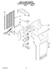 09 - Air Flow Parts parts for Whirlpool Refrigerator ED5LVAXVB00 from AppliancePartsPros.com