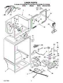 03 - Liner Parts parts for Whirlpool Refrigerator ET1LFKXKB08 from AppliancePartsPros.com
