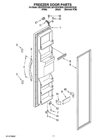 07 - Freezer Door Parts parts for Whirlpool Refrigerator ED5HVEXVL00 from AppliancePartsPros.com