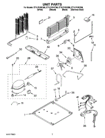 04 - Unit Parts parts for Whirlpool Refrigerator ET1LFKXKQ08 from AppliancePartsPros.com