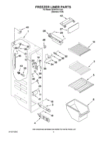 04 - Freezer Liner Parts parts for Whirlpool Refrigerator ED5HVAXVL00 from AppliancePartsPros.com