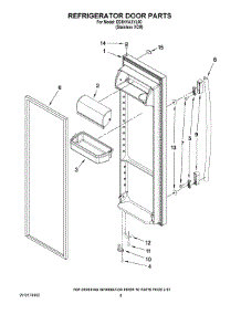 06 - Refrigerator Door Parts parts for Whirlpool Refrigerator ED5HVAXVL00 from AppliancePartsPros.com