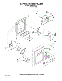 08 - Dispenser Front Parts parts for Whirlpool Refrigerator ED5HVAXVL00 from AppliancePartsPros.com