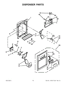 09 - Dispenser Parts parts for Whirlpool Refrigerator ED5HHAXVB00 from AppliancePartsPros.com