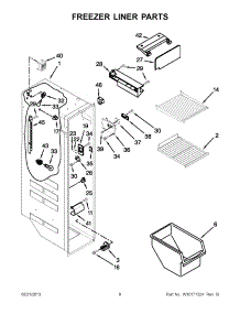 05 - Freezer Liner Parts parts for Whirlpool Refrigerator ED5HHAXVL00 from AppliancePartsPros.com