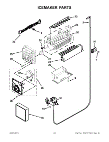 13 - Icemaker Parts parts for Whirlpool Refrigerator ED5HHAXVL00 from AppliancePartsPros.com