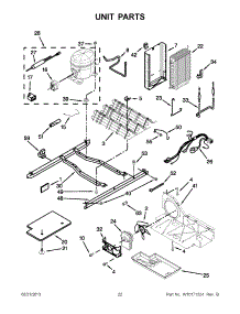 12 - Unit Parts parts for Whirlpool Refrigerator ED5HHAXVQ00 from AppliancePartsPros.com
