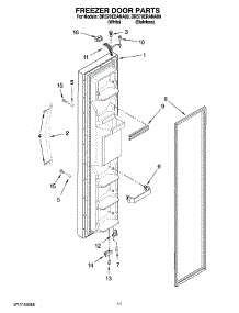 07 - Freezer Door Parts parts for Whirlpool Refrigerator BRS70ERANA00 from AppliancePartsPros.com