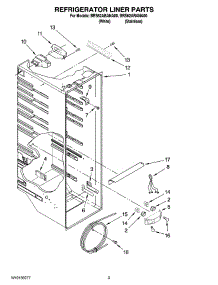 02 - Refrigerator Liner Parts parts for Whirlpool Refrigerator BRS62ARANA00 from AppliancePartsPros.com