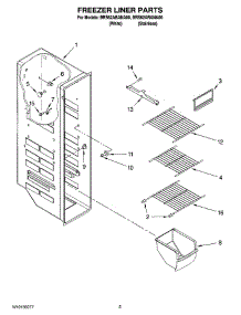 04 - Freezer Liner Parts parts for Whirlpool Refrigerator BRS62ARANA00 from AppliancePartsPros.com