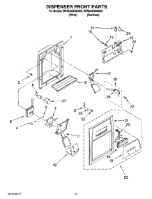 08 - Dispenser Front Parts parts for Whirlpool Refrigerator BRS62ABANA00 from AppliancePartsPros.com