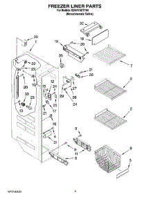 04 - Freezer Liner Parts parts for Whirlpool Refrigerator GD5VVAXTY00 from AppliancePartsPros.com
