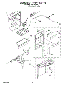 08 - Dispenser Front Parts parts for Whirlpool Refrigerator GD5VVAXTY00 from AppliancePartsPros.com