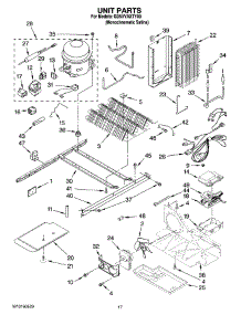 11 - Unit Parts parts for Whirlpool Refrigerator GD5VVAXTY00 from AppliancePartsPros.com