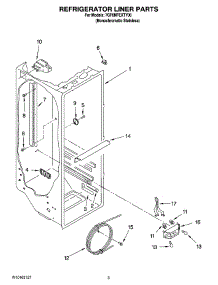 02 - Refrigerator Liner Parts parts for Whirlpool Refrigerator 7GF6NFEXTY00 from AppliancePartsPros.com