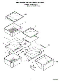 03 - Refrigerator Shelf Parts parts for Whirlpool Refrigerator 7GF6NFEXTY00 from AppliancePartsPros.com