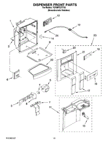 08 - Dispenser Front Parts parts for Whirlpool Refrigerator 7GF6NFEXTY00 from AppliancePartsPros.com