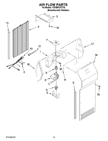 09 - Air Flow Parts parts for Whirlpool Refrigerator 7GF6NFEXTY00 from AppliancePartsPros.com