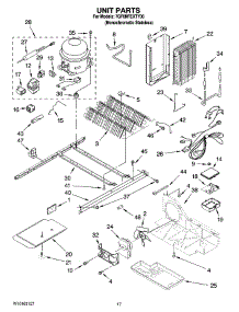 11 - Unit Parts parts for Whirlpool Refrigerator 7GF6NFEXTY00 from AppliancePartsPros.com