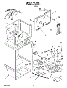 03 - Liner Parts parts for Whirlpool Refrigerator 5VET0WPKLQ05 from AppliancePartsPros.com