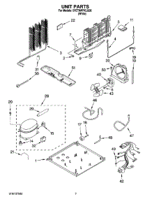 04 - Unit Parts parts for Whirlpool Refrigerator 5VET0WPKLQ05 from AppliancePartsPros.com