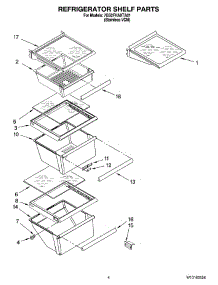 03 - Refrigerator Shelf Parts parts for Whirlpool Refrigerator 7GS2FHAXTA01 from AppliancePartsPros.com