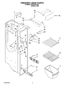 04 - Freezer Liner Parts parts for Whirlpool Refrigerator 7GS2FHAXTA01 from AppliancePartsPros.com